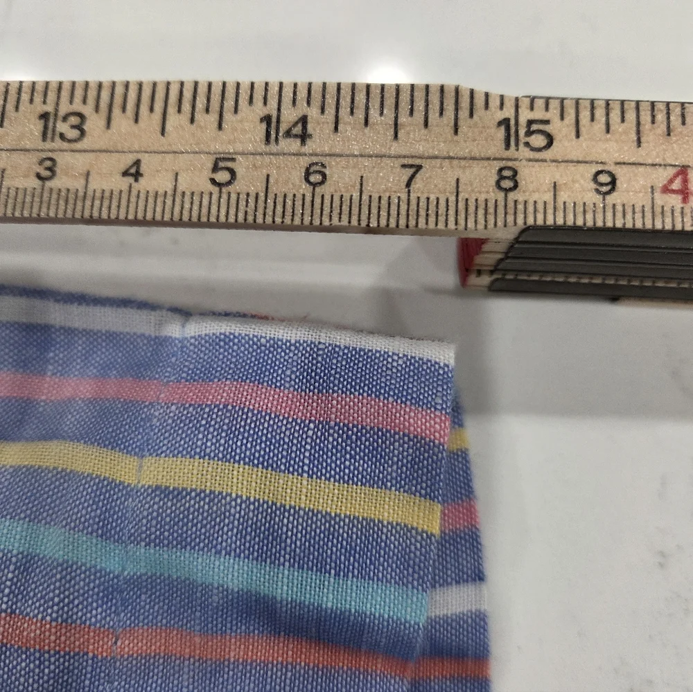 TALBOTS WOMEN'S LINEN STRIPPED SHORTS WITH TIE BELT SIZE 4P